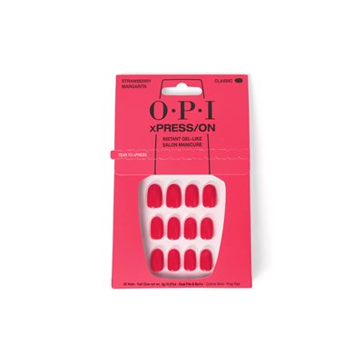 OPI Xpress ON Ongles Artificiels Strawberry Margarita Rond Classique