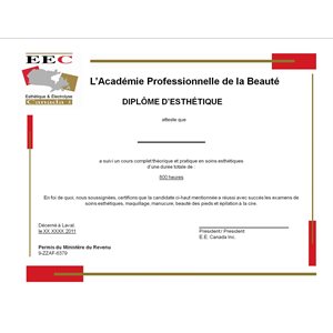 Academie Professionelle Beaute Diploma +