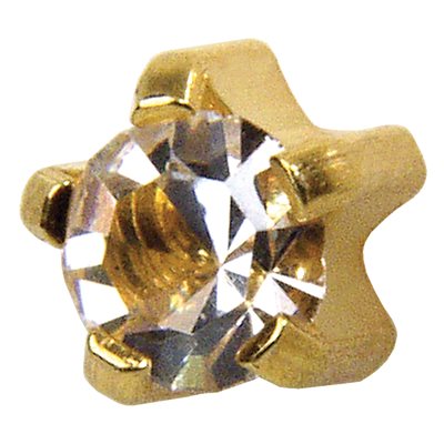 Studex R104Y April Crystal Tiffany Ear Rings Gold 3mm (pair) +