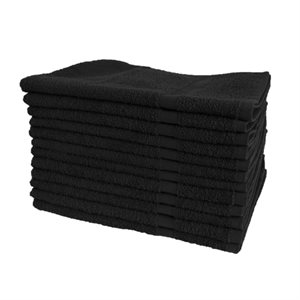 Black Towels bleach proof (12 units) 16 X 27 inches