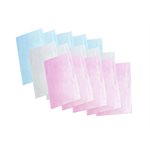 Toallas de plasticó y tela (500) color: blanco / rosado / azul