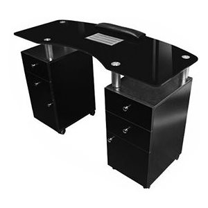 BLACK MANUCURE TABLE #12 WITH Vacuum FAN