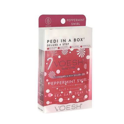 Voesh Pedi in a Box (4 Steps) Peppermint Swirl (Limited Edition) -